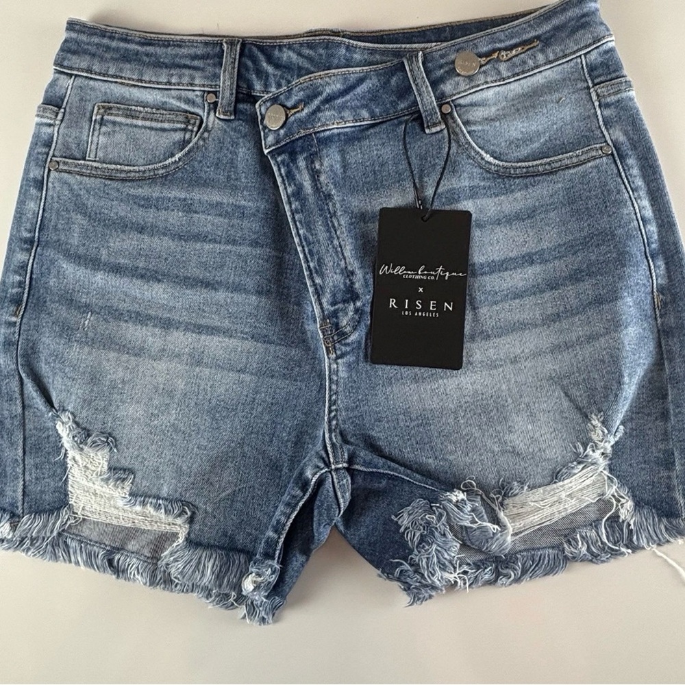 Willow Boutique Risen Women's Blue Denim Cutoff Jean Shorts
